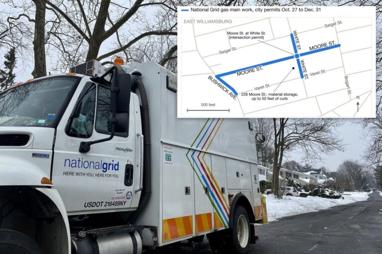 National Grid to dig up Moore, White and Bushwick Ave. for 90 days, and some neighbors lose gas for a day