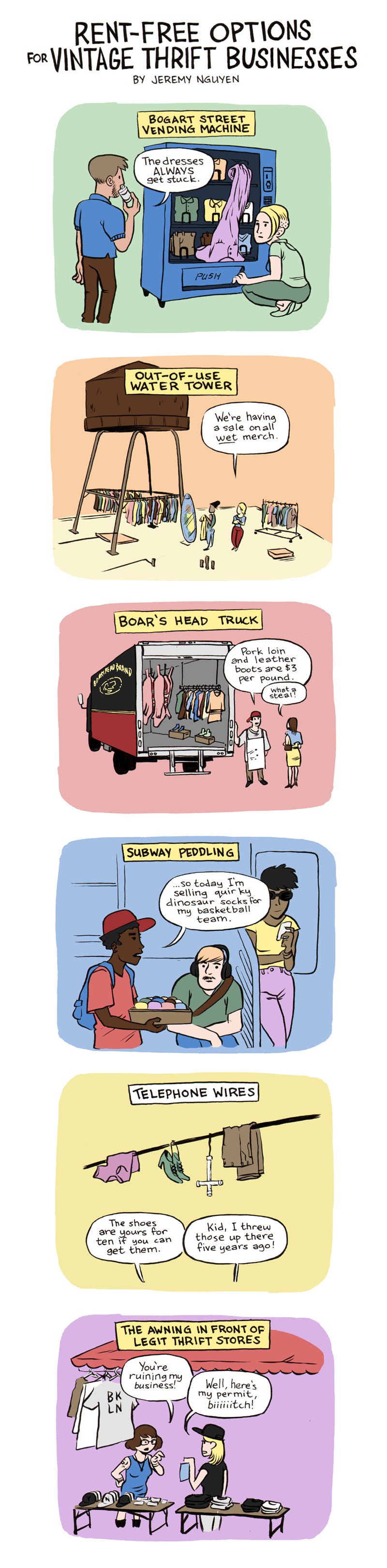These Vintage Stores Pay Zero Rent: a comic by Jeremy Nguyen