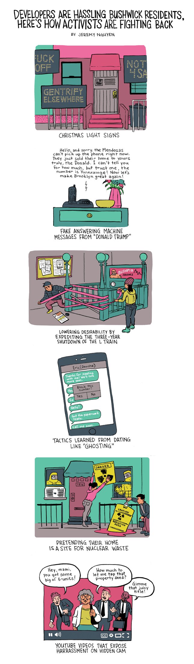 Developers Hassling Bushwick Residents, Here's How They Are Fighting Back: a comic by Jeremy Nguyen
