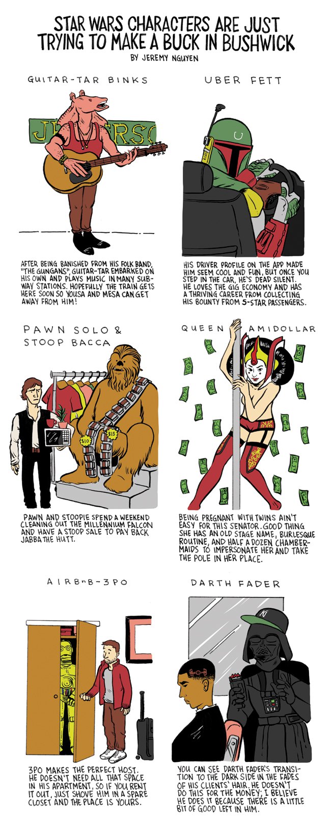 Star Wars Characters Are Trying to Make a Buck in Bushwick: a comic by Jeremy Nguyen