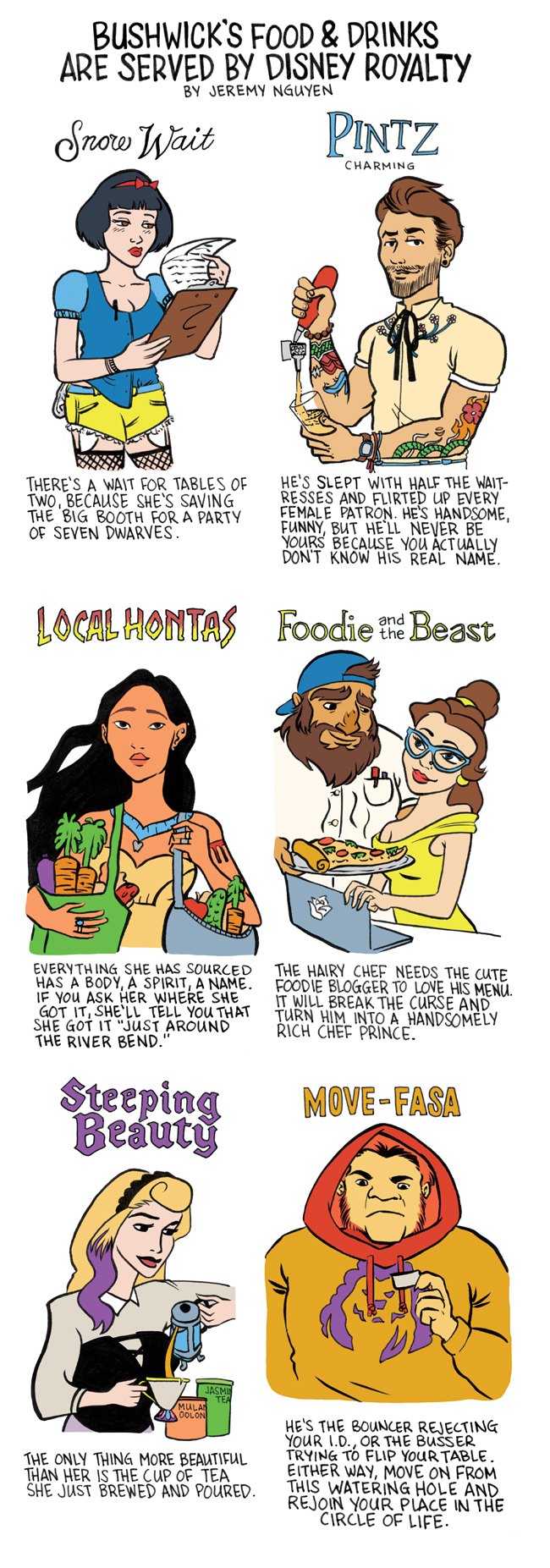 Disney Royalty Will Now Serve You: a comic by Jeremy Nguyen