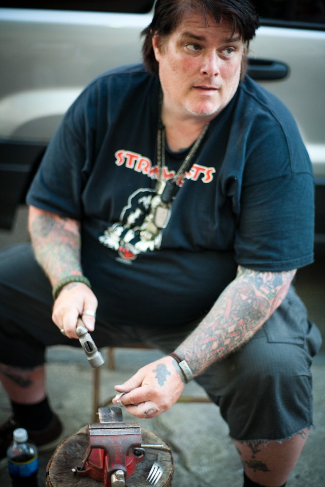 Alan Crosby in action (all photos by Katarina Hybenova for Bushwick Daily)