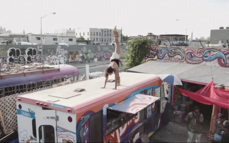 Sexy Yoga Champion Does Yoga at Uncomfortable Bushwick Places [Video]