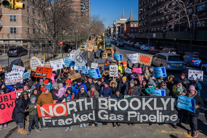 “No Pipes in Brooklyn!” Protesters Shut Down Construction On a Fracked-Gas Pipeline This Weekend