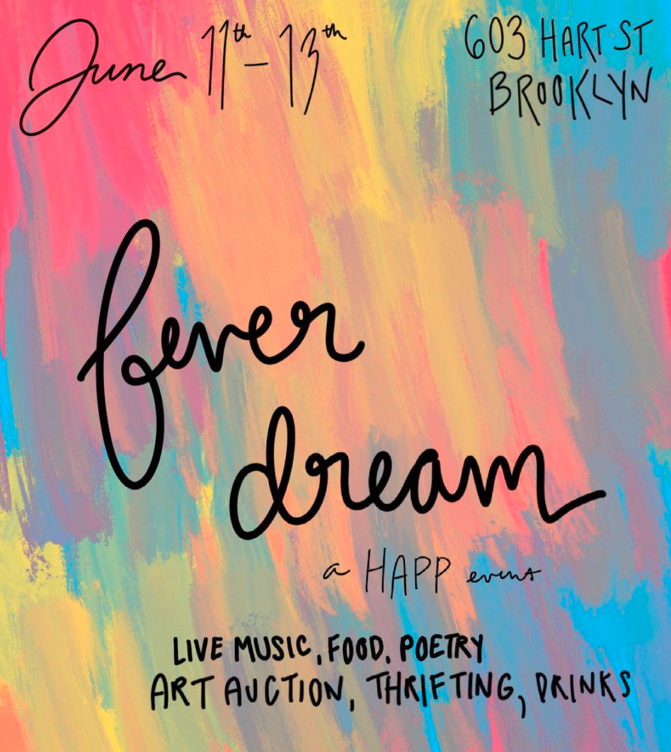 Flyer for Fever Dream, an art showcase at Til Death.