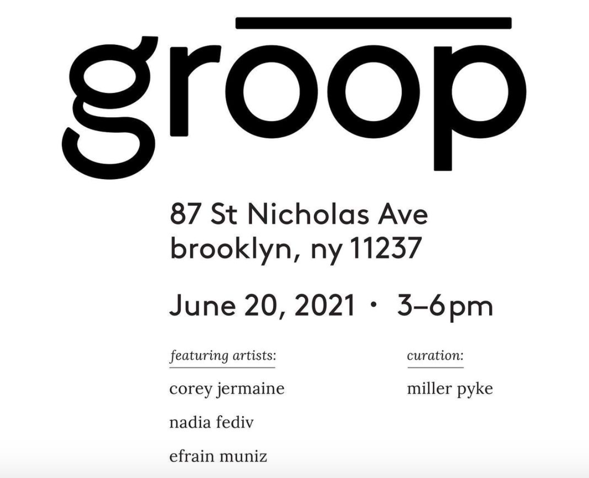 Flyer for Groop art show. 