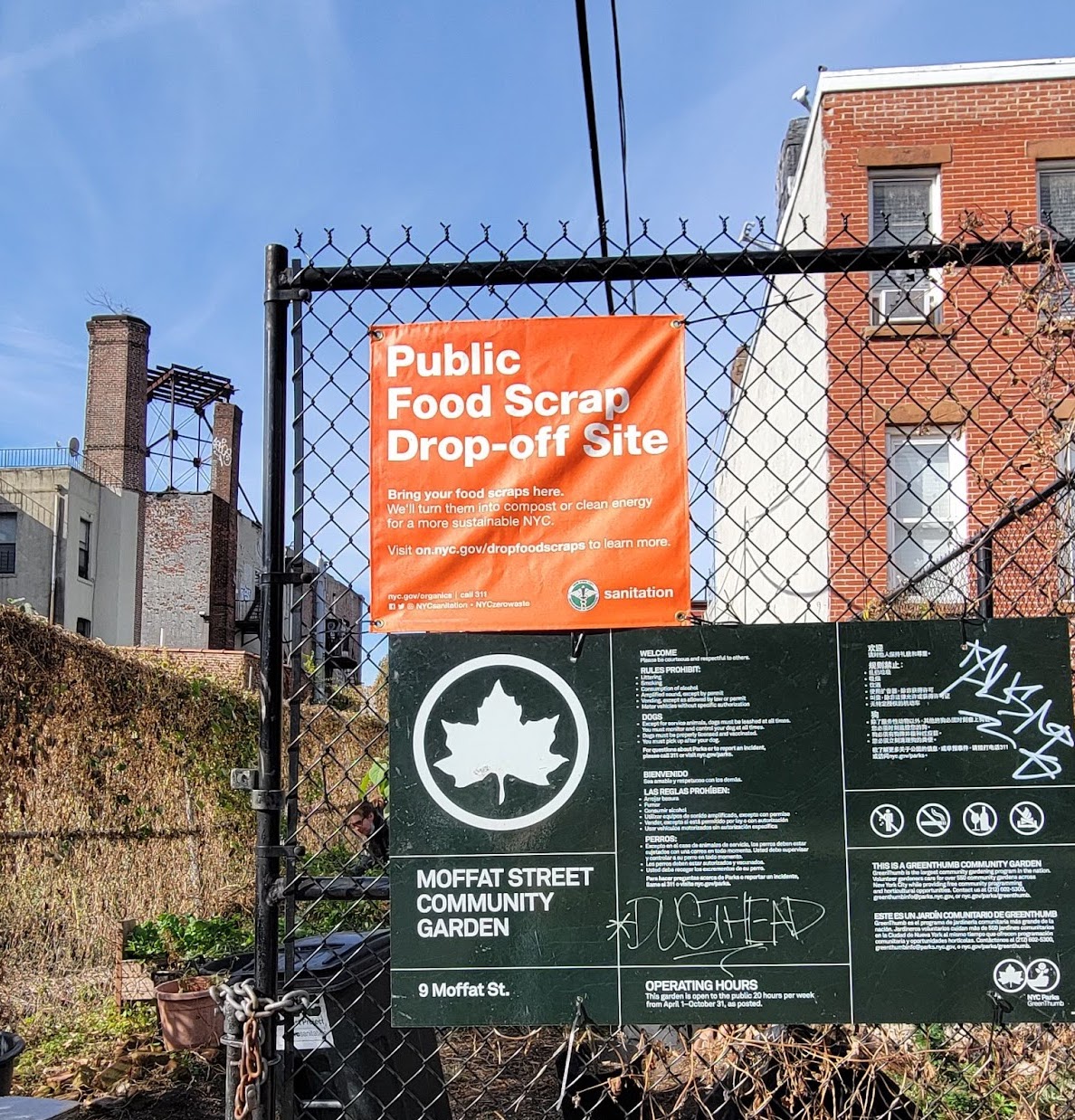 The Moffat Street Community Garden Opens a Composting and Food Scrap Drop-Off Site