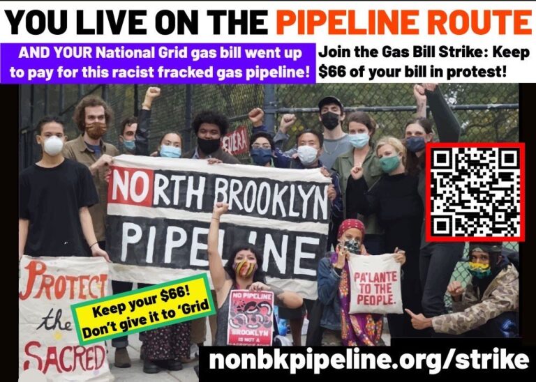 North Brooklyn Pipeline Protestors Will March Through Bushwick Saturday, Nov. 6, to Promote Gas Bill Strike