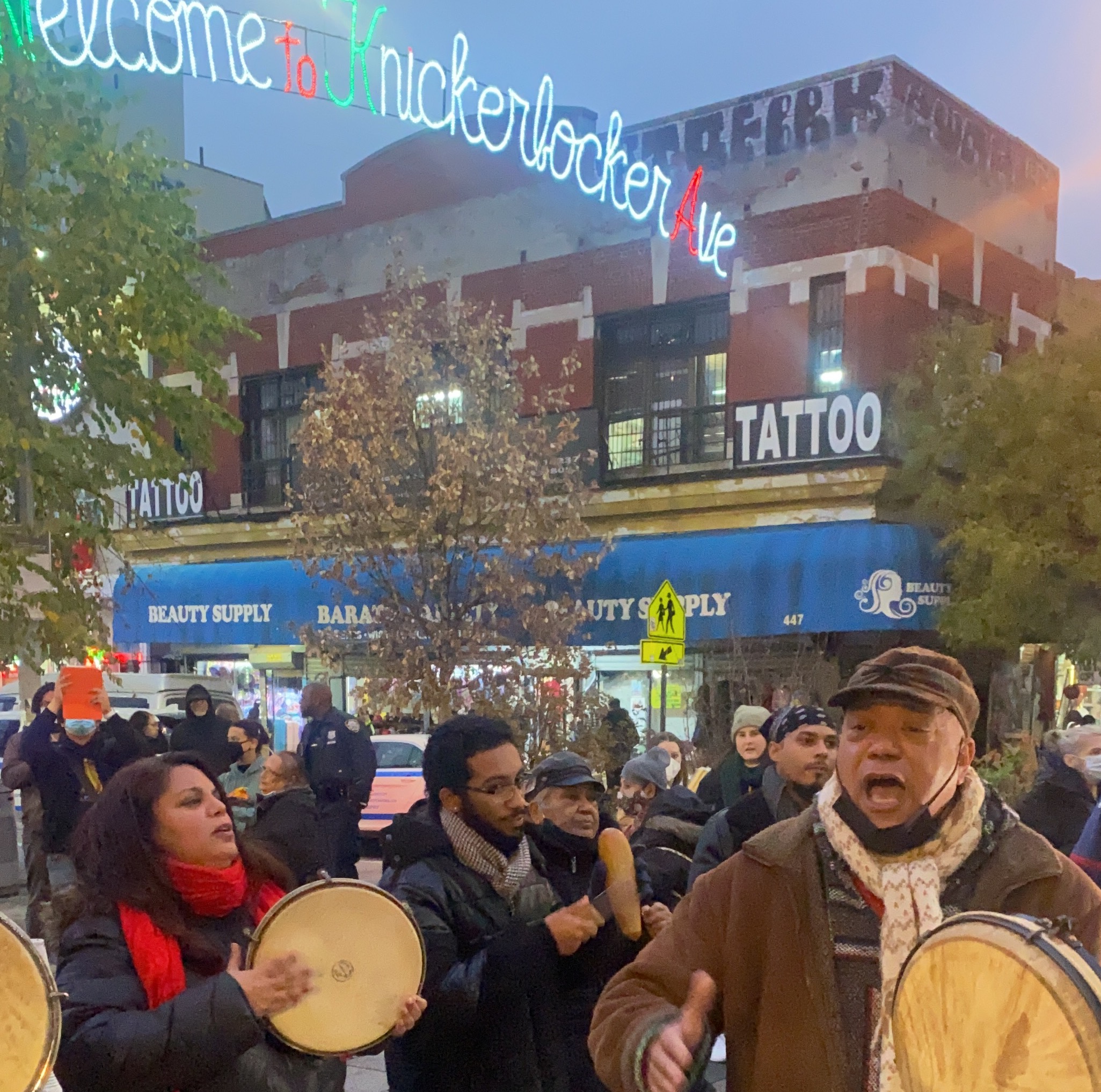 Bushwick Dances, Sings to Celebrate the Return of Holiday Lights on Knickerbocker Avenue