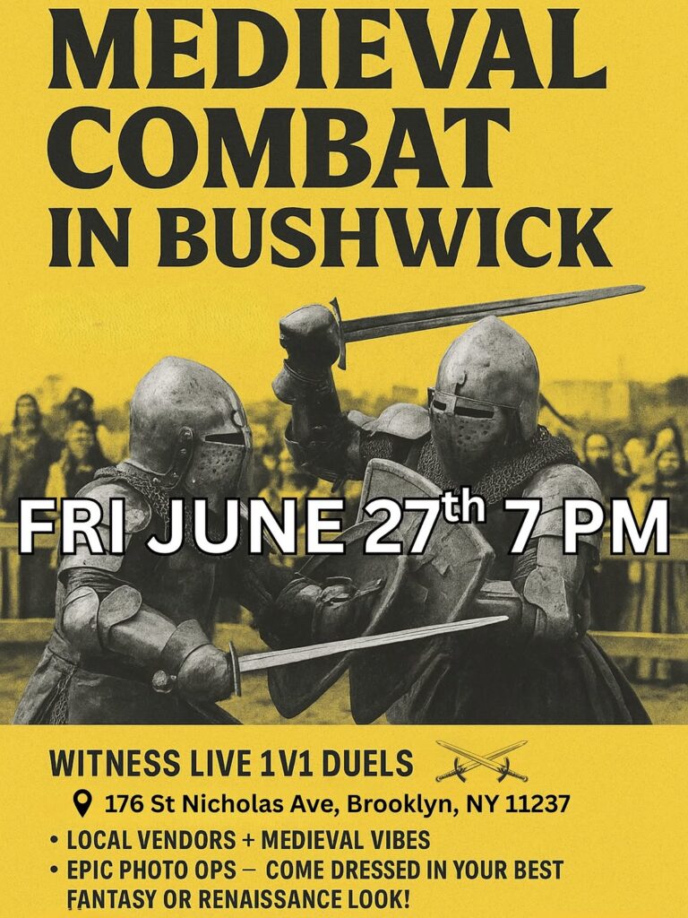 Medieval Combat in Bushwick: Real Knights, Real Swords, Tomorrow at Mayday Space