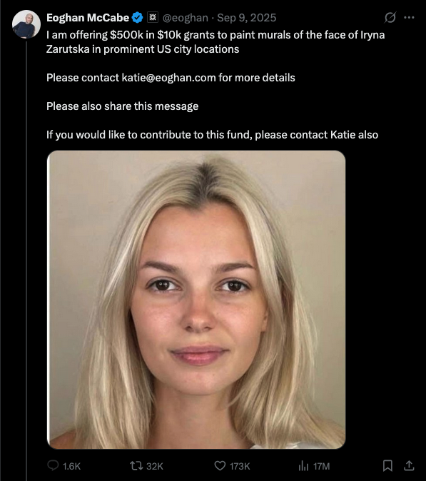 Elon Musk backed mural of murdered Ukrainian refugee Iryna Zarutska divides Bushwick