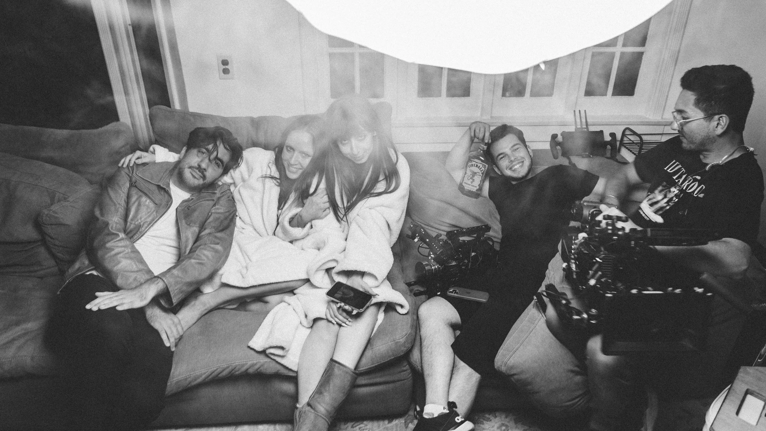 Filmmakers on a couch