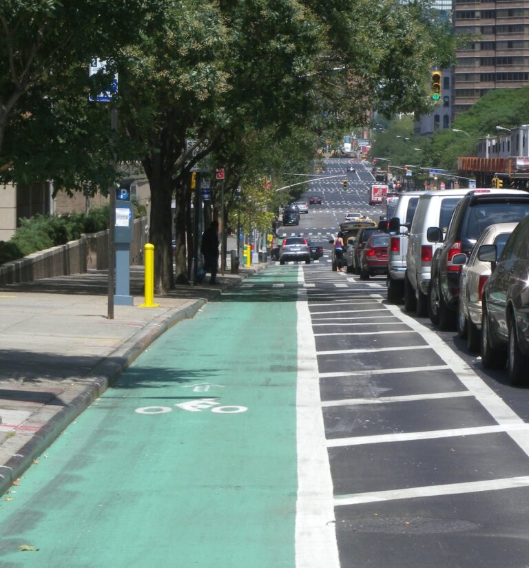 The city is pouring the exact Greenpoint bike lane a film-studio dynasty allegedly bribed City Hall to kill