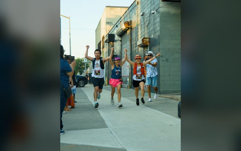Queens Rebels Run Crew’s unsanctioned half marathon through Bushwick and Ridgewood hits its tenth year, with 200 runners finishing in 85-degree heat for a pint and a slice