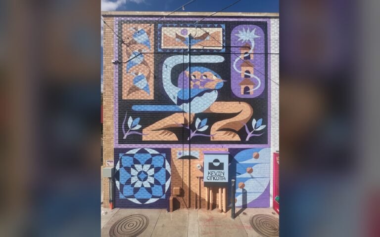 Greenpoint fought for years to slow down McGuinness Boulevard. Now a folk-art mural of frogs and birds covers the asphalt where cars used to speed