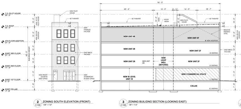 Permits filed for a 15-story mixed-use building at 23 Spencer Street in Bed-Stuy