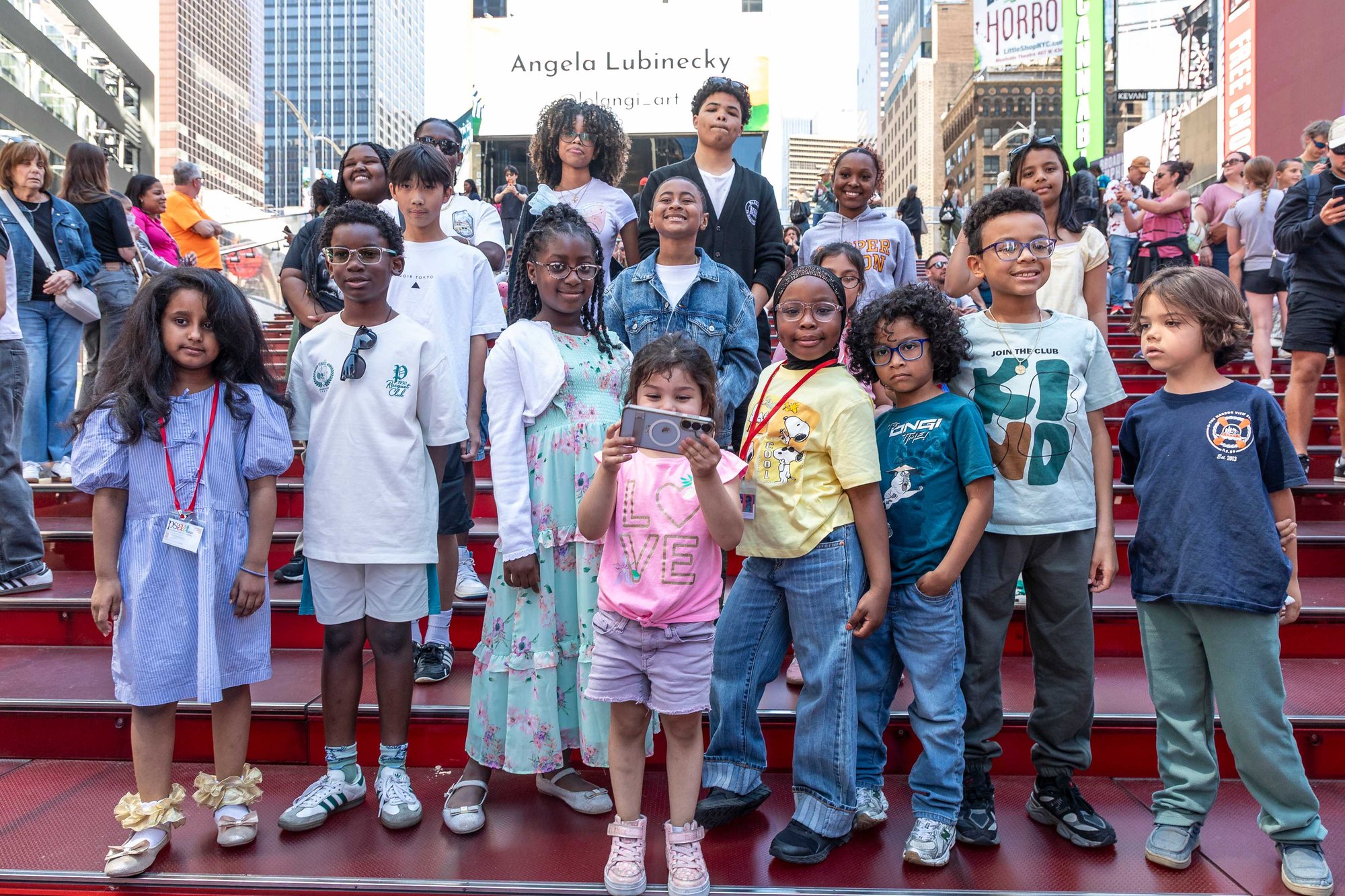 Fifty NYC public school students had their art displayed on a Times Square screen