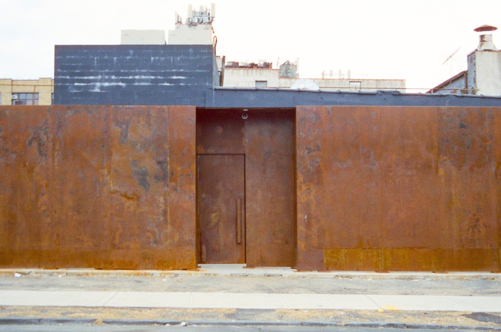 The rusted steel facade of Signal at 175 Morgan Ave. in East Williamsburg