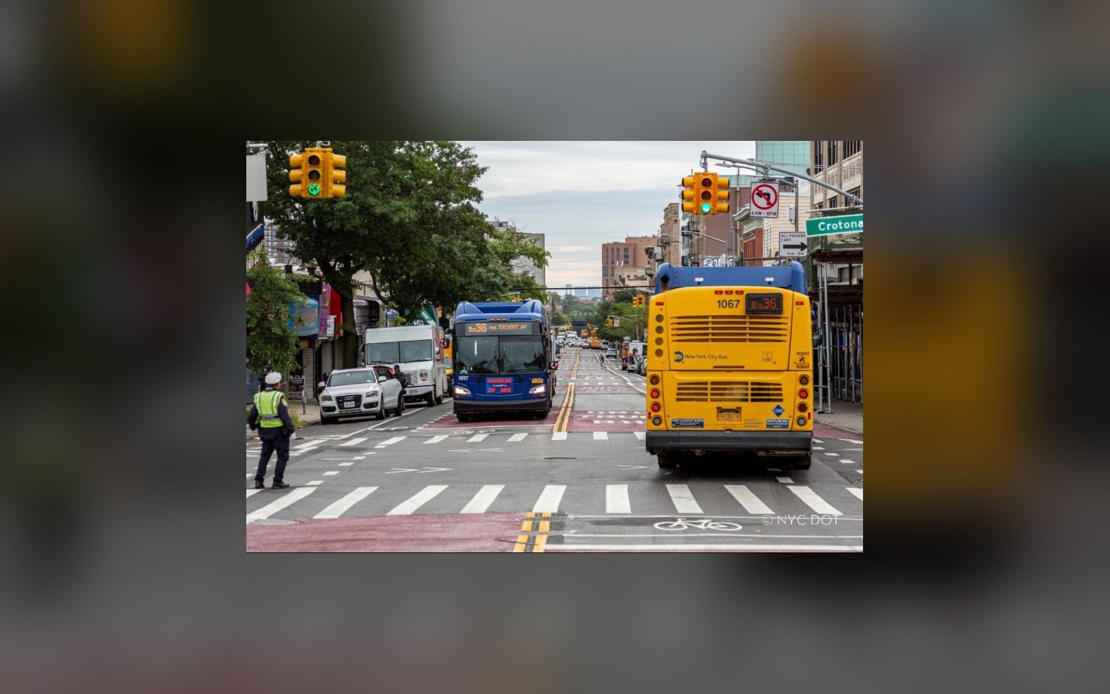 The Bronx’s first busway is complete on Tremont Avenue, with a dedicated corridor for 39,000 daily Bx36 riders