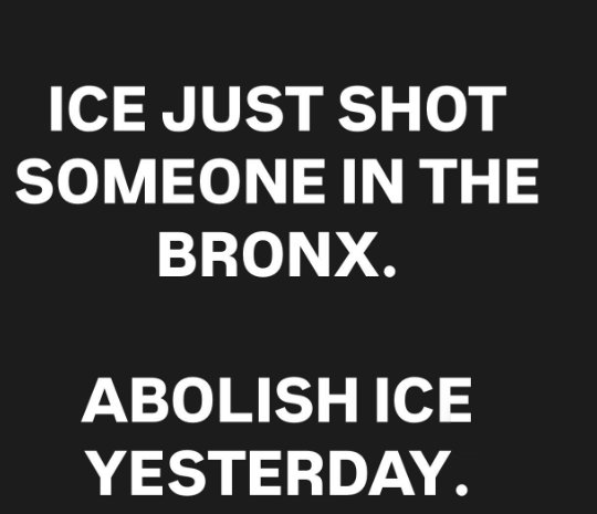 Instagram post by Council Member Chi Ossé reading “ICE just shot someone in the Bronx. Abolish ICE yesterday.”